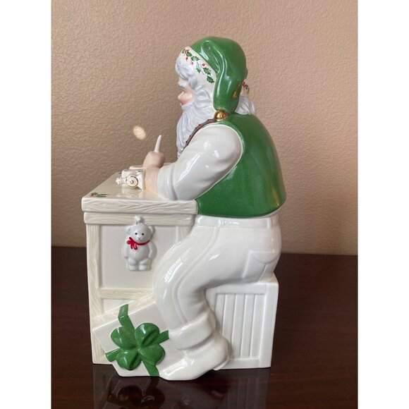 Lenox Santa Workbench Cookie Jar Santa’s Holiday Toy Shop 2000s - No Box - Picture 7 of 16